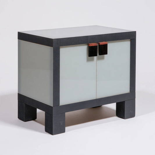 Opbergkast van kunststof, kleur grijs