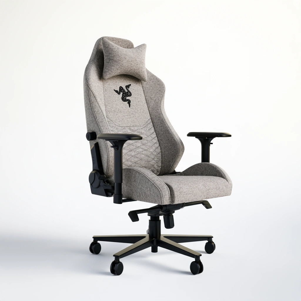 Ergonomische bureaustoel met stoffen bekleding, kleur grijs