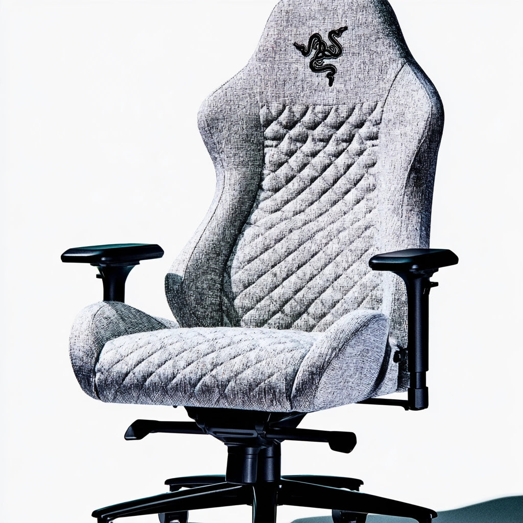 Ergonomische bureaustoel met stoffen bekleding, kleur grijs