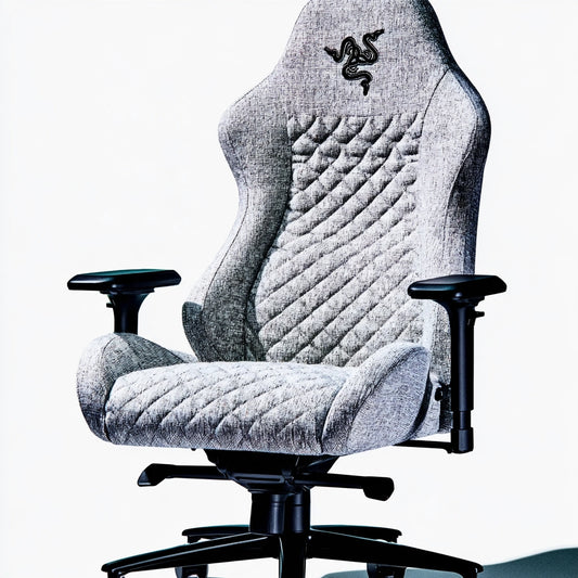 Ergonomische bureaustoel met stoffen bekleding, kleur grijs