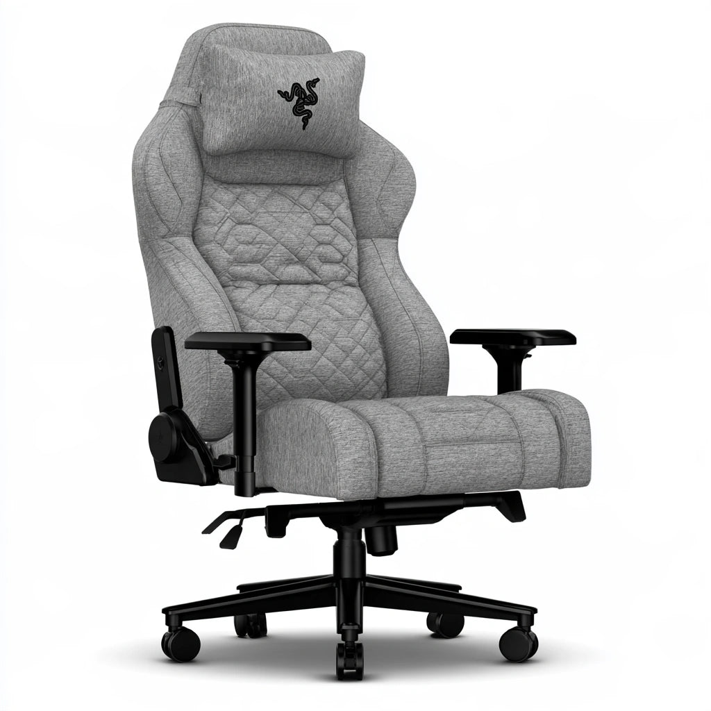 Ergonomische bureaustoel met stoffen bekleding, kleur grijs
