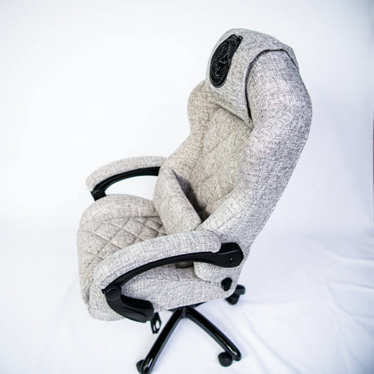 Ergonomische bureaustoel met stoffen bekleding, kleur grijs