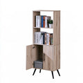 Boekenkast van hout, kleur grijs