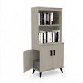 Boekenkast van hout, kleur grijs