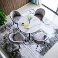 Eetkamerset met tafel en stoelen, kleur grijs