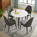 Eetkamerset met tafel en stoelen, kleur grijs