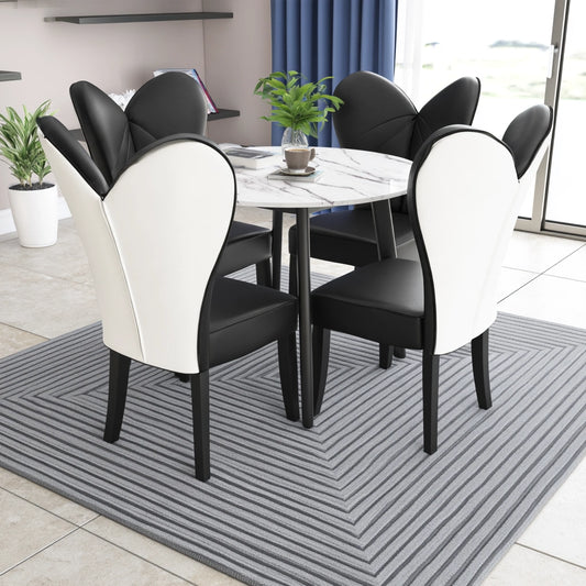 Eetkamerset met tafel en stoelen, kleur grijs